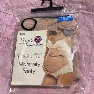 Secret Treasures Women’s Maternity Under The Belly Panty, 3 pair pack